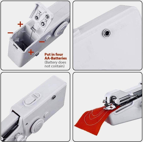 Mini Portable Handy Sewing Machine Handheld Sewing Machine Stitch Household Tool for Kids Clothing, Fabric, Home Travel Use, Gift for Kids & Adult