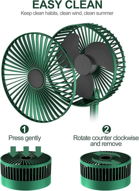 3 Speed Big size Rechargeable Mini Folding Telescopic Fan USB Rechargeable Floor Fan for Student Dormitory Home Outdoor Camping Office Small Desktop mini Fan