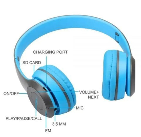 P47 Wireless Headphones Bluetooth Foldable Headset with FM Radio