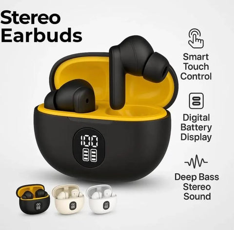 New -20%   Product image 1 Product image 2 Product image 3 Product image 4 Product image 5 Stereo Wireless Earbuds Bluetooth 5.2 HD Sound Touch Control Earbuds