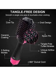 Hair Dryer Brush 3-in-1 Hot Air Brush Hair Styling Machine Brush for Women Fast Drying Styling Straightening Curling